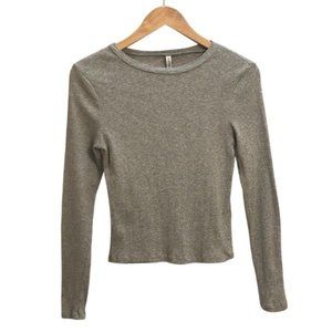 H&M Gray Long Sleeved Crew neck T-shirt Sz. XS